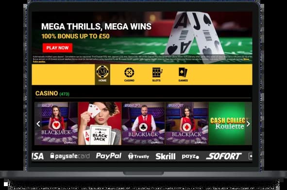 Mega Casino UK Desktop